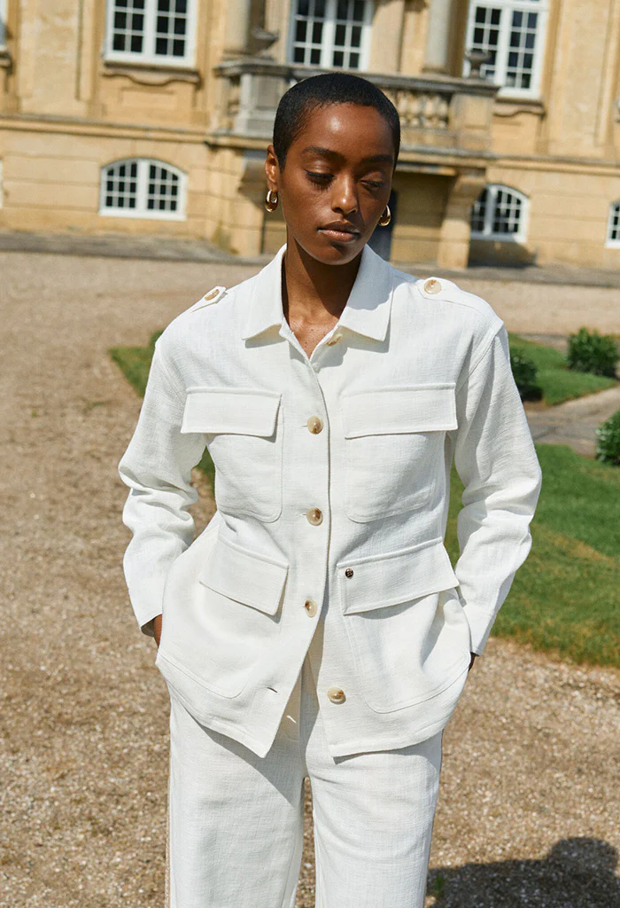 Alfea Ramie Jacket - Ecru - Image 3
