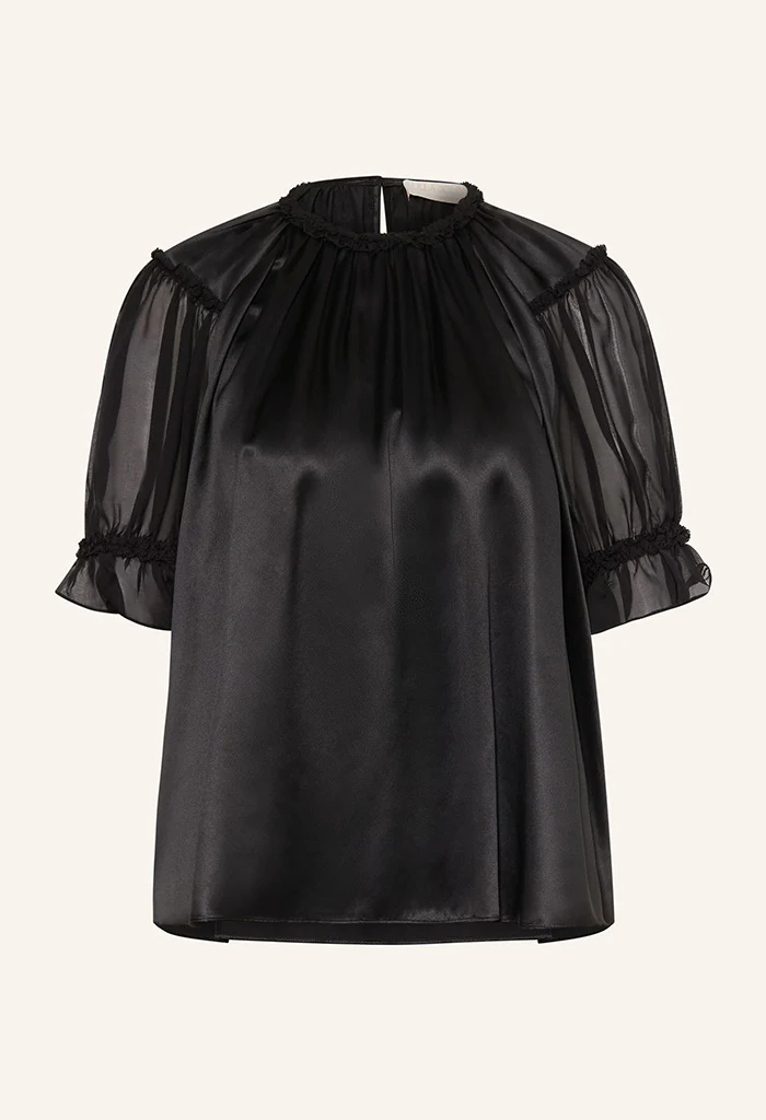 Alina Silk Top - Noir - Image 5