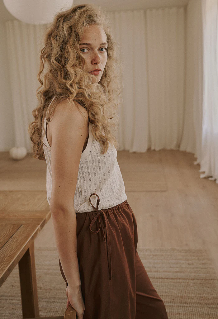 Amelia SL Knit Top - White Sand - Image 5