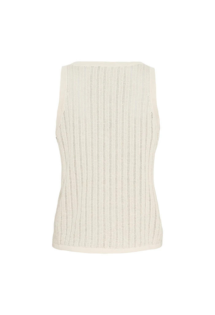 Amelia SL Knit Top - White Sand - Image 7