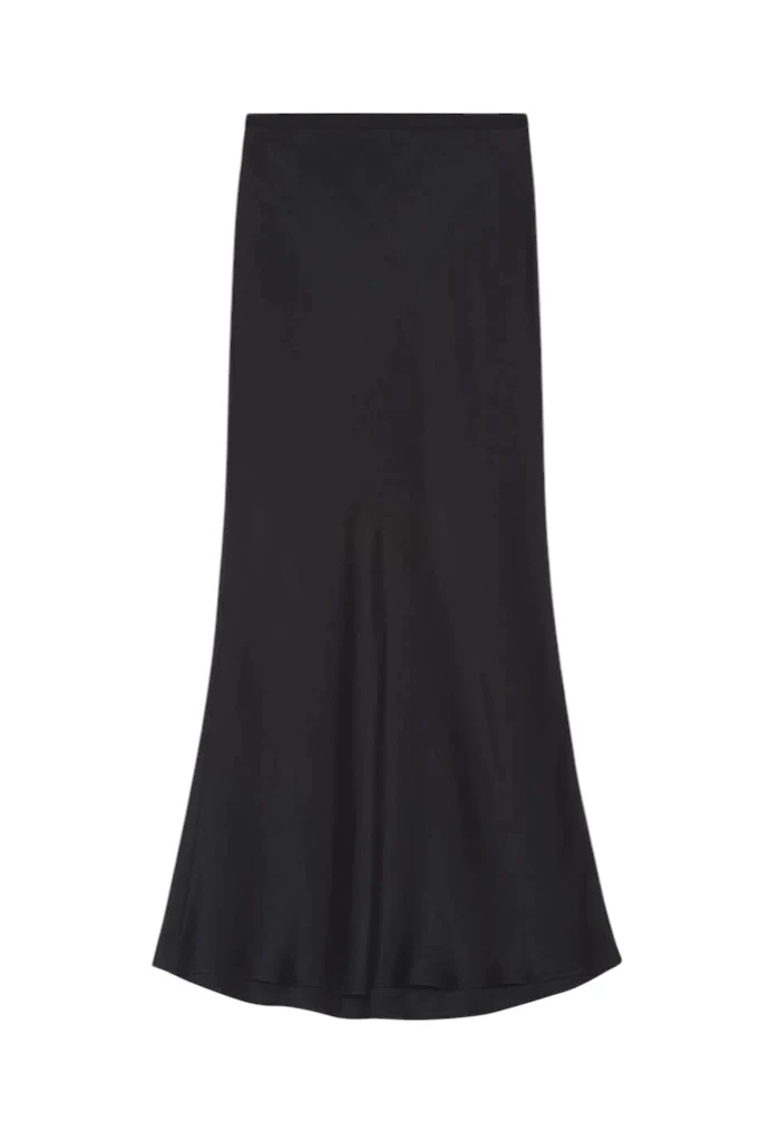 Bar Silk Skirt - Black