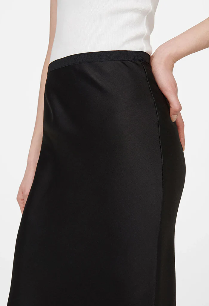 Bar Silk Skirt - Black - Image 3