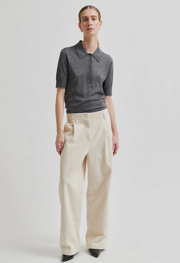 Annika Knit SS - Grey Mélange - Image 4