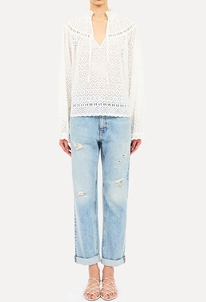 Avelie Cotton Blouse - Pristine - Image 2