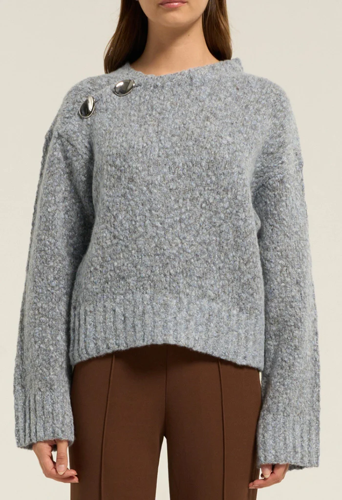 Benito Pullover - Cashmere Blue Melange - Image 2