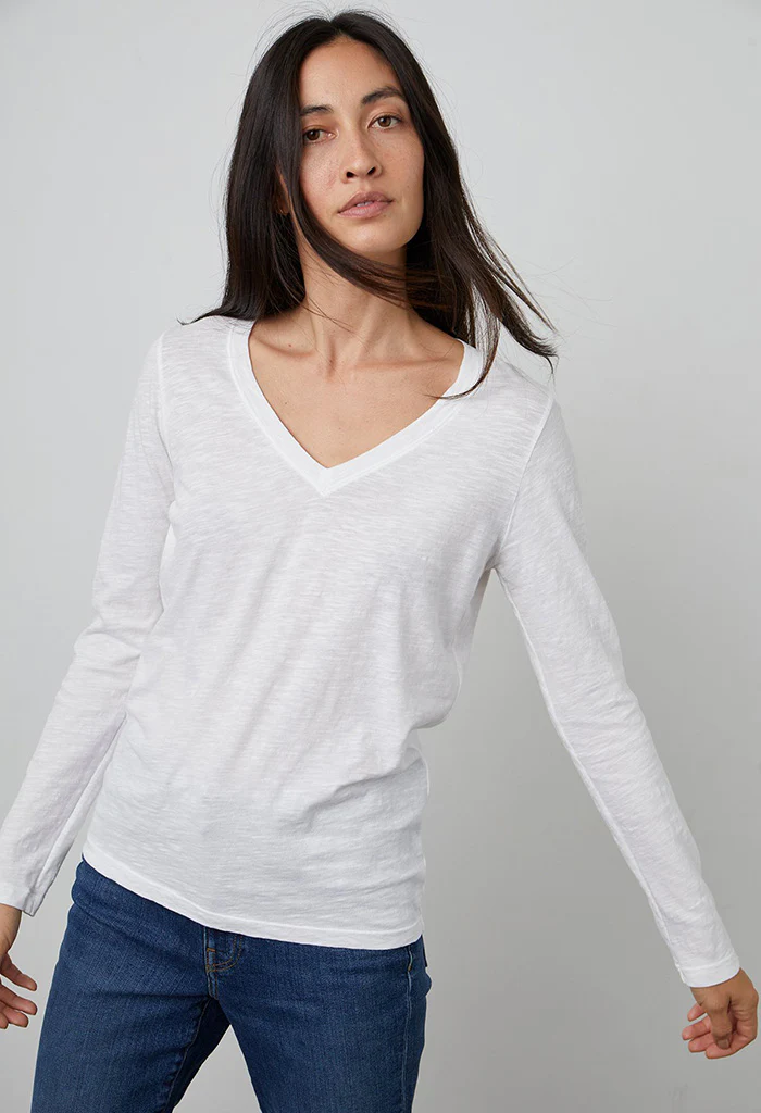 Blaire Long Sleeved Top - White - Image 2