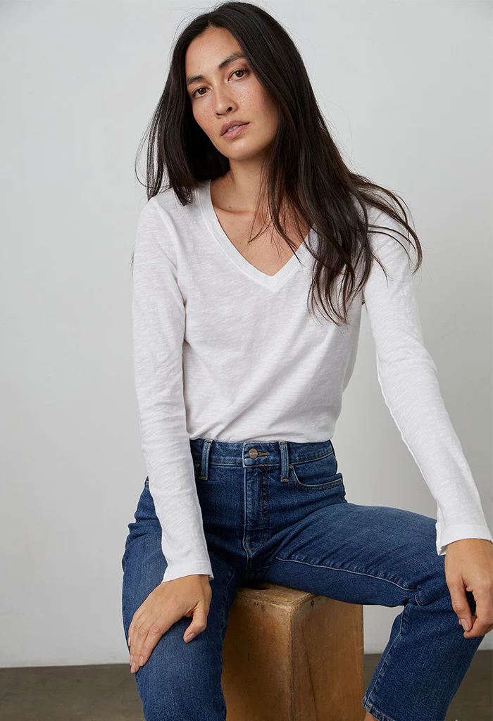 Blaire Long Sleeved Top - White - Image 3