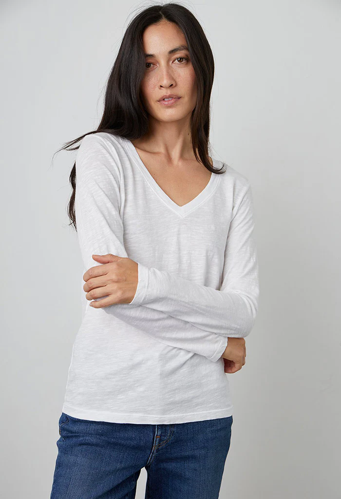 Blaire Long Sleeved Top - White - Image 4