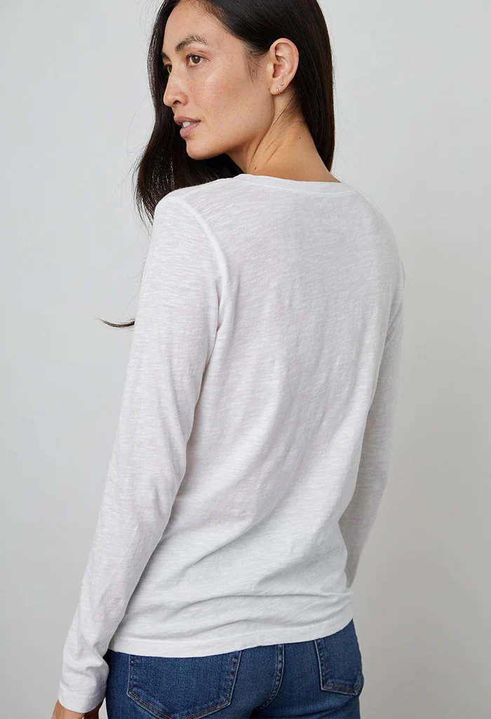 Blaire Long Sleeved Top - White - Image 6