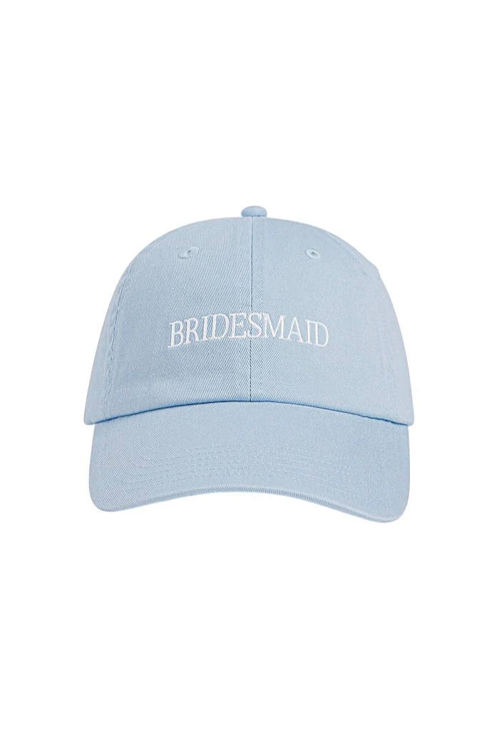 Bridesmaid Heart Baseball Hat - Light Blue