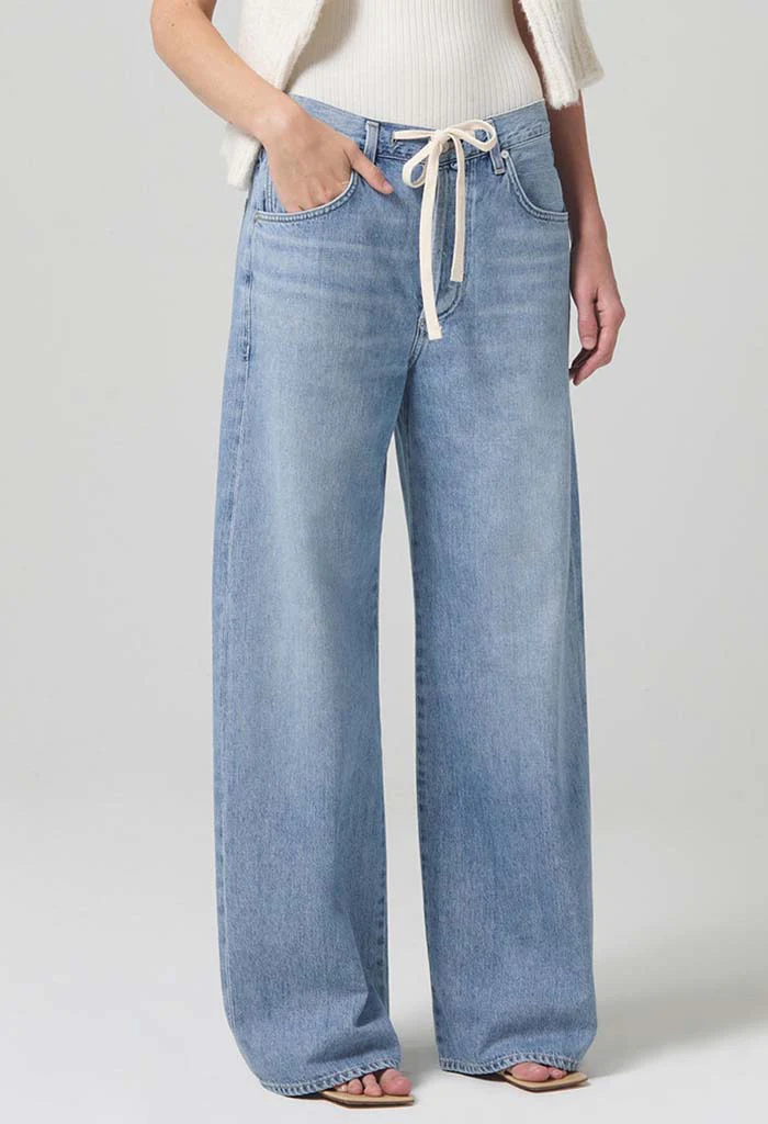 Brynn Drawstring Trouser - Blue Lace - Image 4