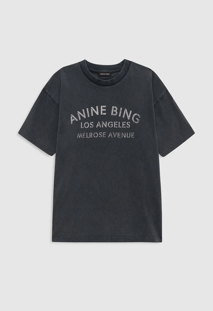 Cade Tee Melrose Stencil - Washed Black - Image 5