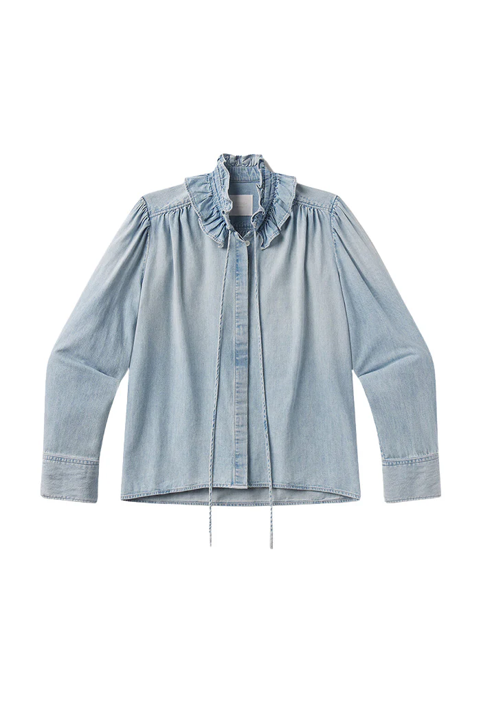 Calista Frill Collar Shirt - Skylar