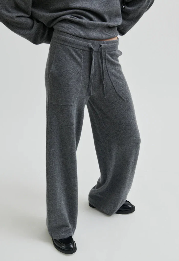 Calm Knit Pants - Grey Mélange - Image 3