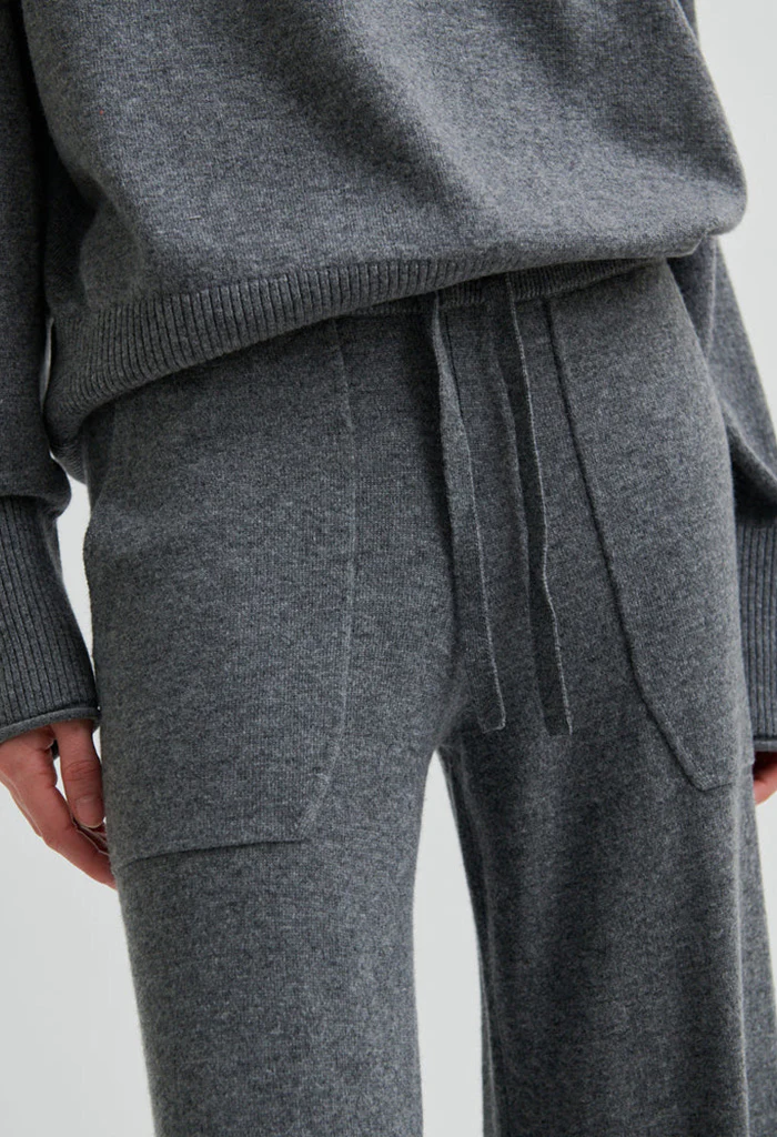 Calm Knit Pants - Grey Mélange - Image 5