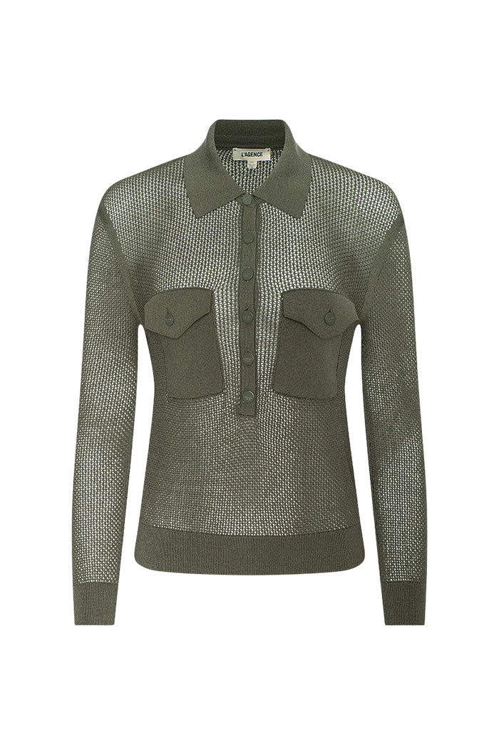 Carine Top - Smokey Olive