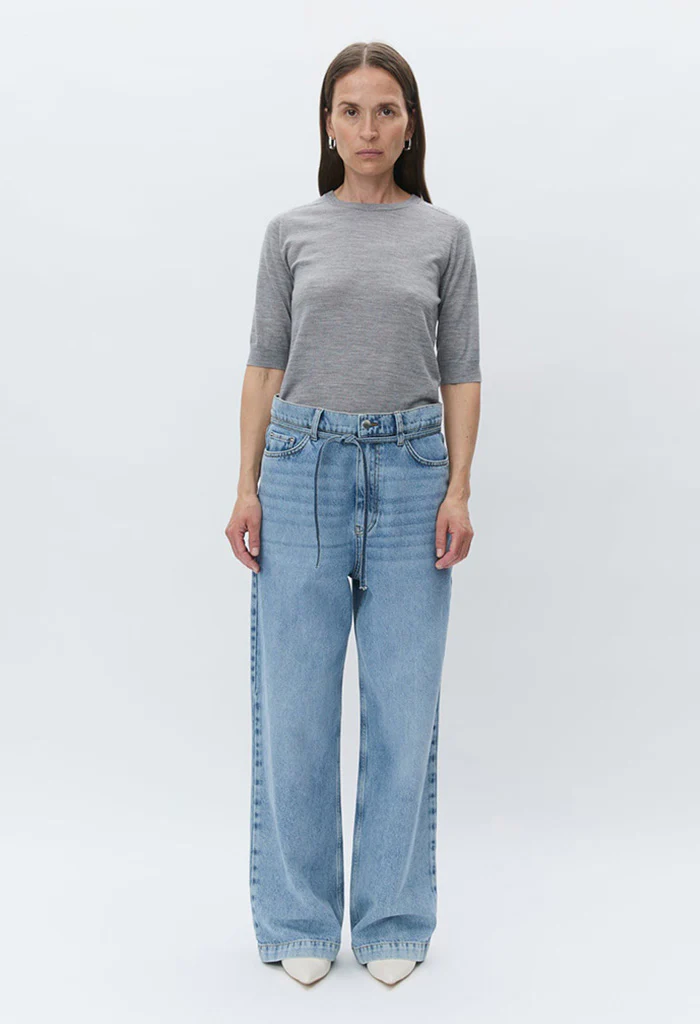 Carolina Knit Top - Medium Grey Melange - Image 3