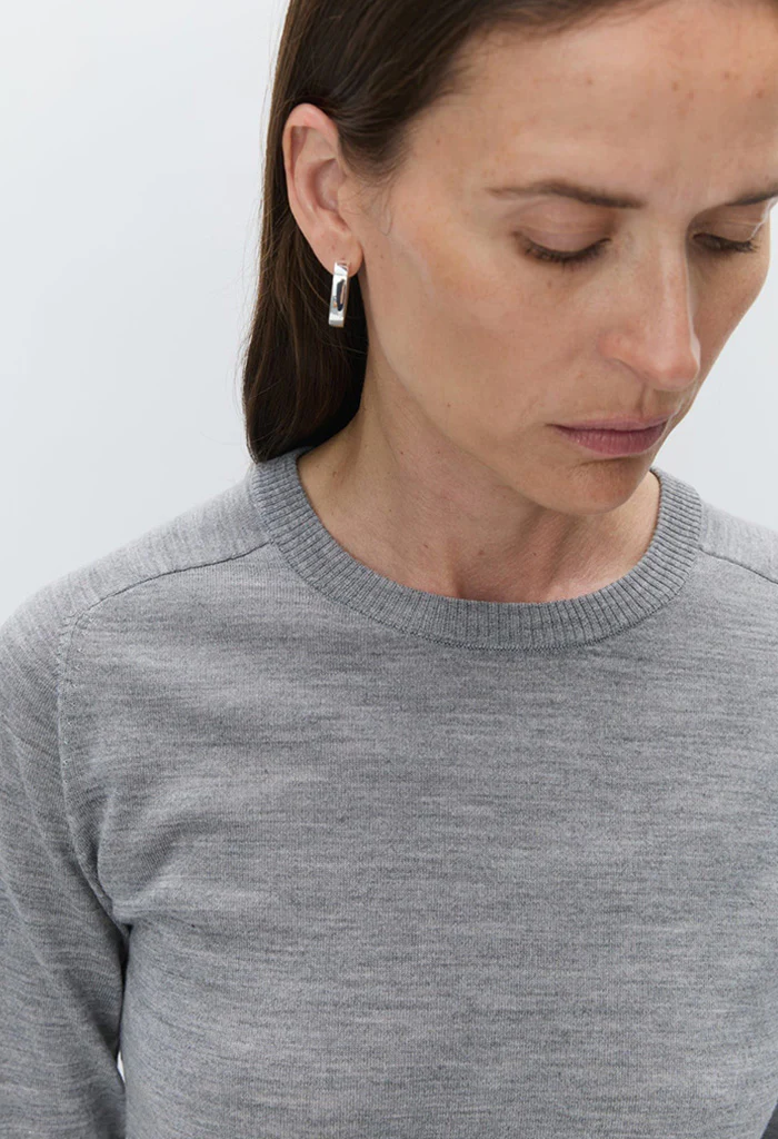 Carolina Knit Top - Medium Grey Melange - Image 4