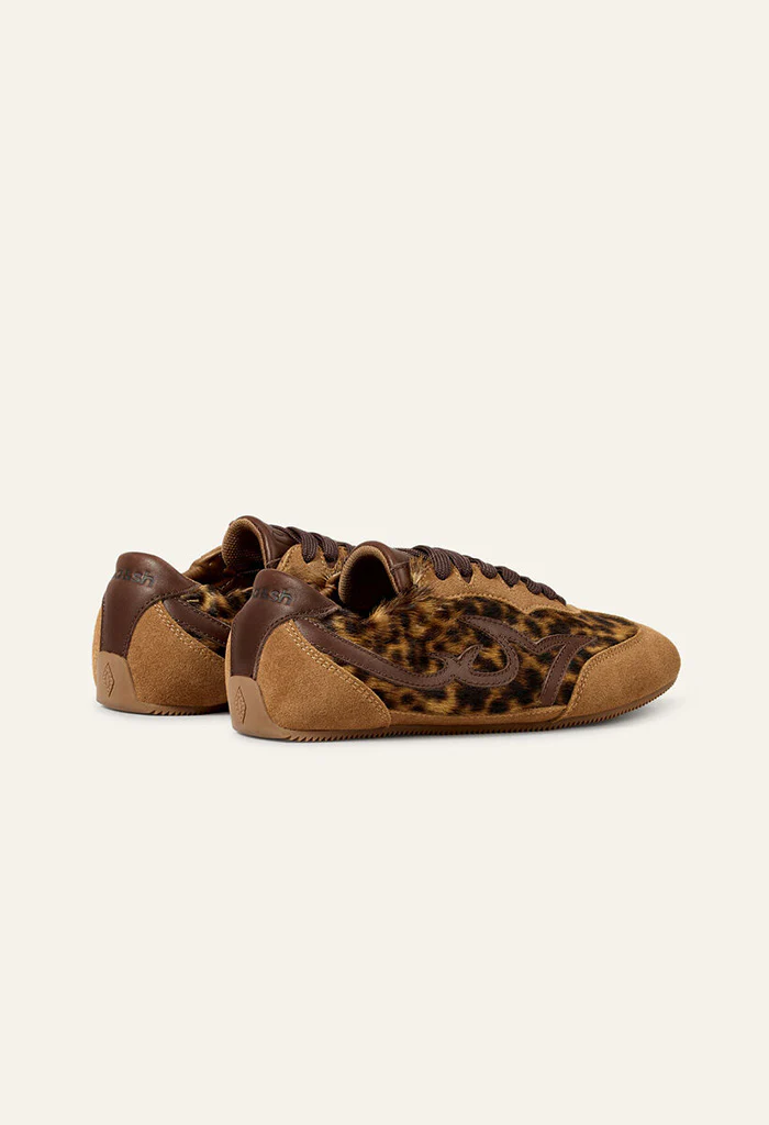 Celleste Soft Leather Trainer - Leopard - Image 5