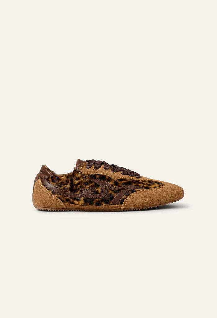 Celleste Soft Leather Trainer - Leopard - Image 6