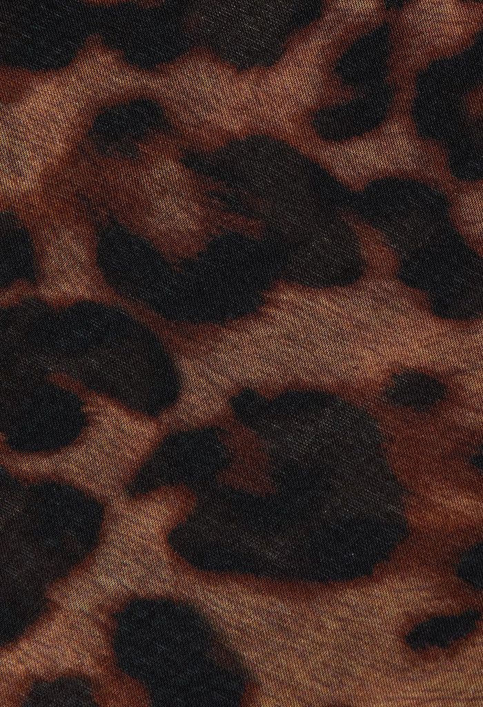 Christine Silk Dress - Brown Multi Amur Leopard - Image 5