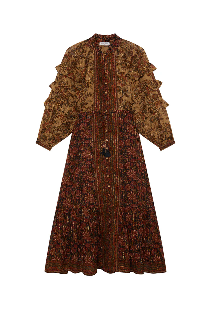 Claudine Dress - Autumn Leaves