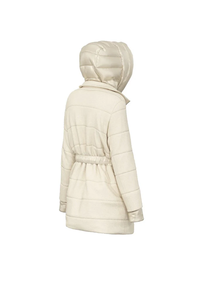 Coccola Quilted Jacket - Ecru - Image 3