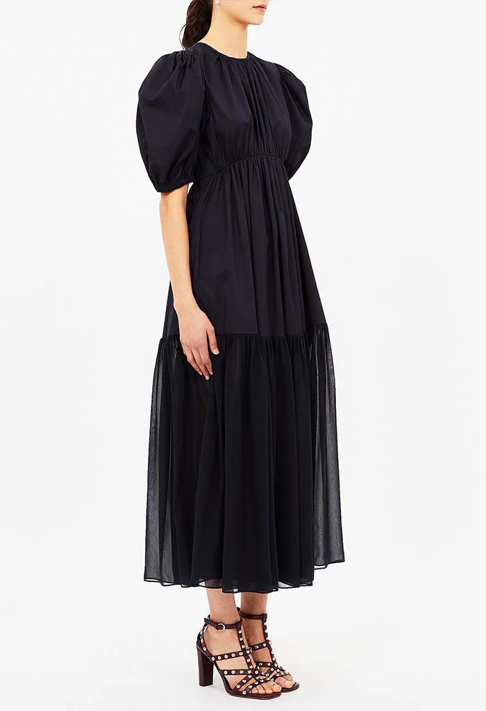 Collage Short Sleeve Midi Dress - Midnight - Image 3