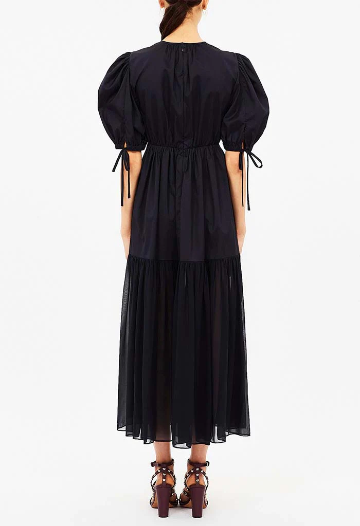 Collage Short Sleeve Midi Dress - Midnight - Image 4