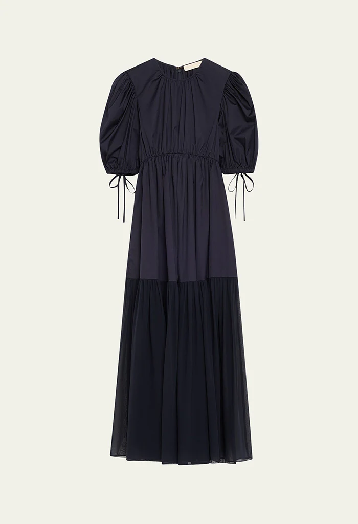 Collage Short Sleeve Midi Dress - Midnight - Image 5