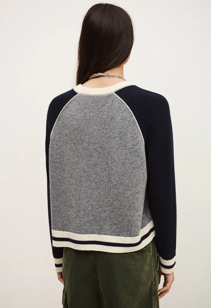 Collette Sports Jumper - Grey w/Navy - Image 7