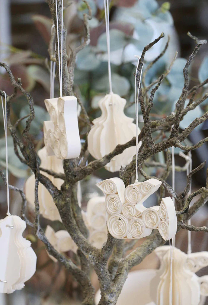 Curled Paper Dove Decoration - Autumn Special - Image 2