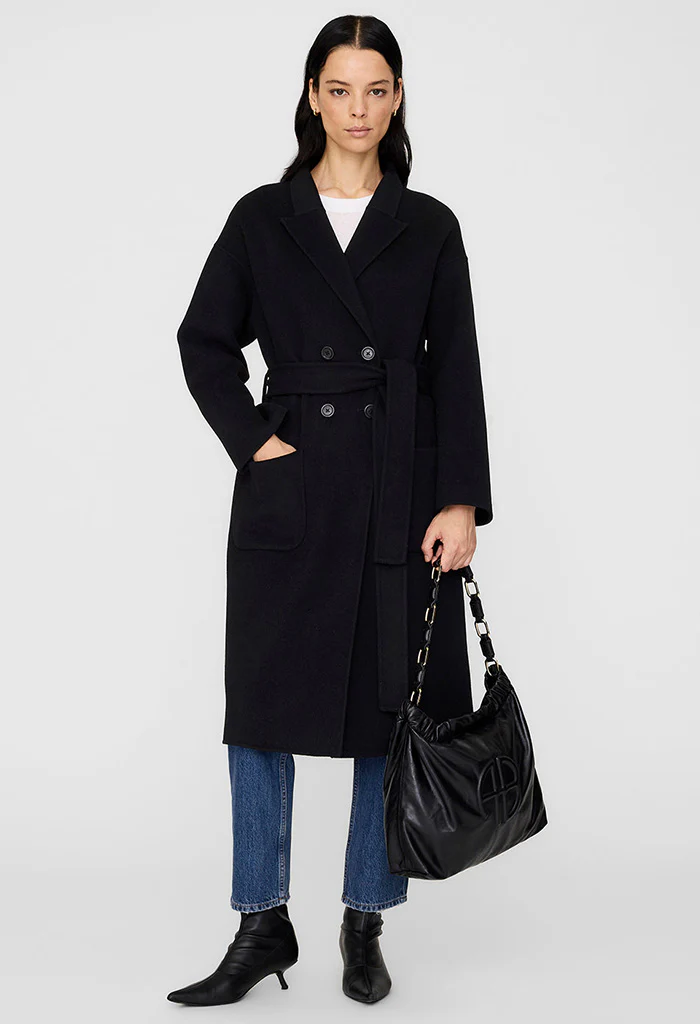 Dylan Coat - Black Cashmere Blend - Image 3