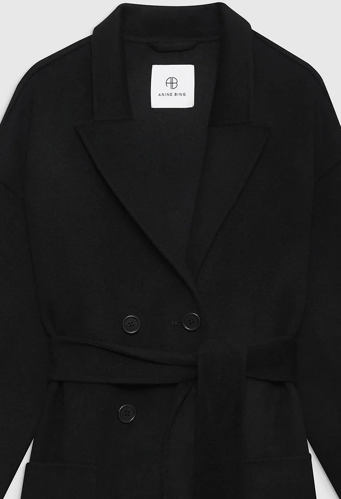 Dylan Coat - Black Cashmere Blend - Image 4