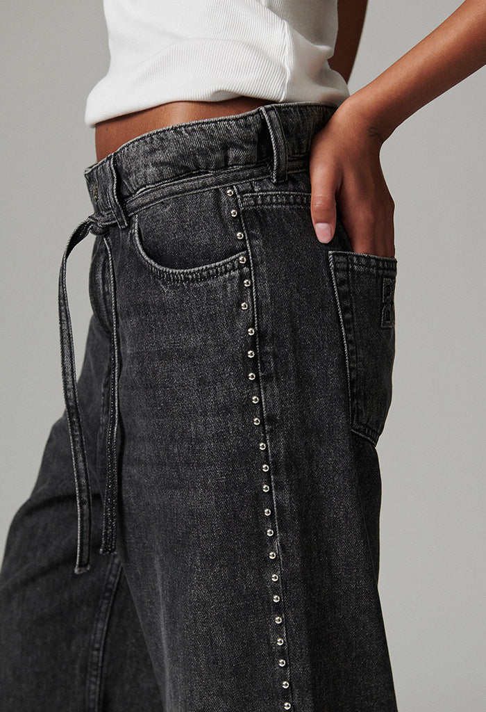 Elijah Embellished Denim Jeans - Black - Image 5