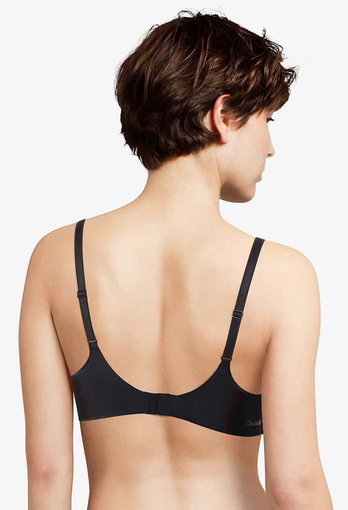 Essentiall Wirefree Triangle T-Shirt Bra - Black - Image 3