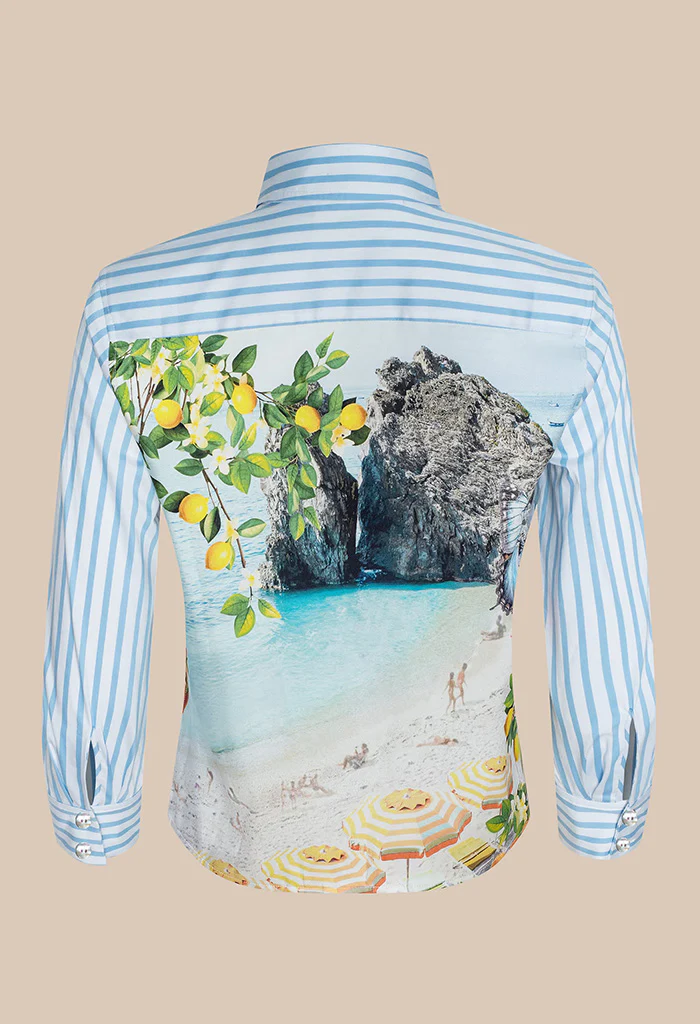Fawn Beach Print Shirt - Multi Beach Scarf - Image 9