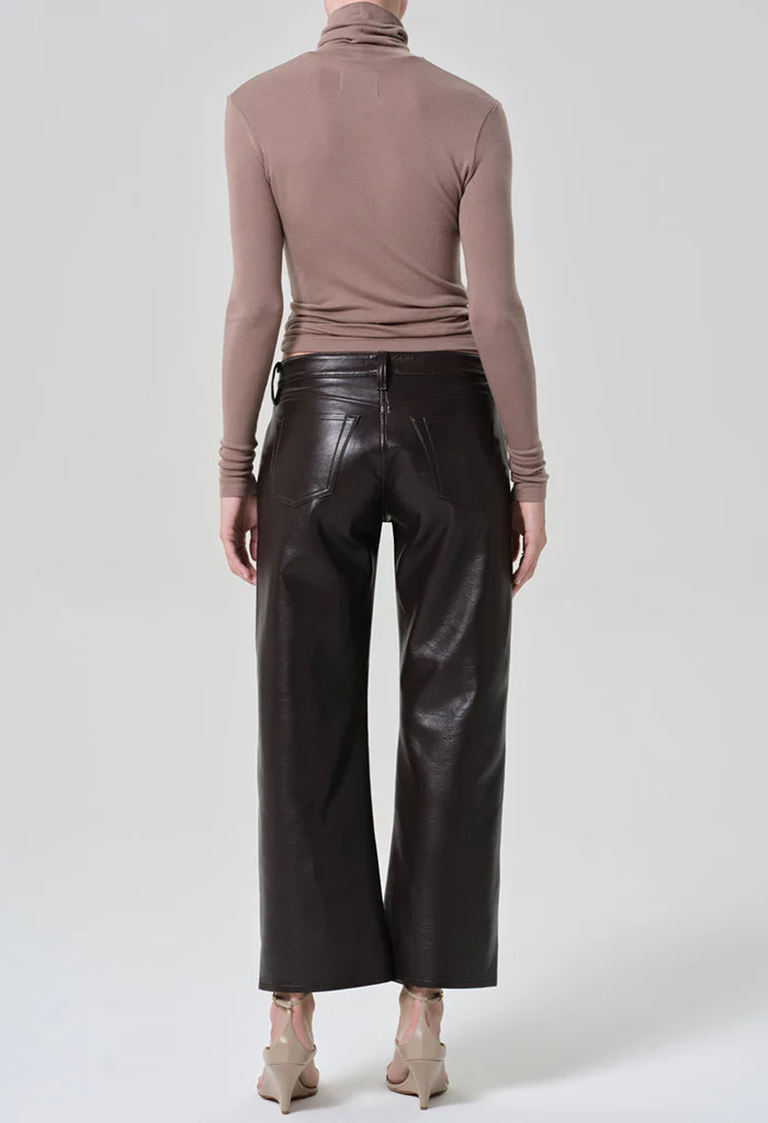 Faye Vintage Straight Recycled Leather - Chcocolate - Image 7