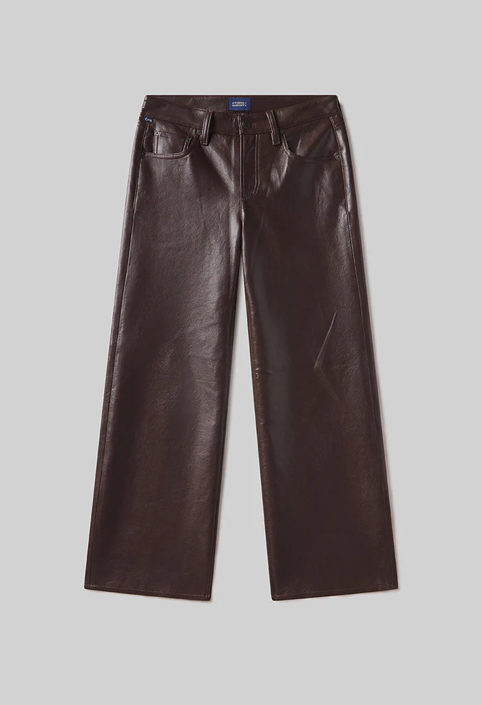 Faye Vintage Straight Recycled Leather - Chcocolate - Image 8