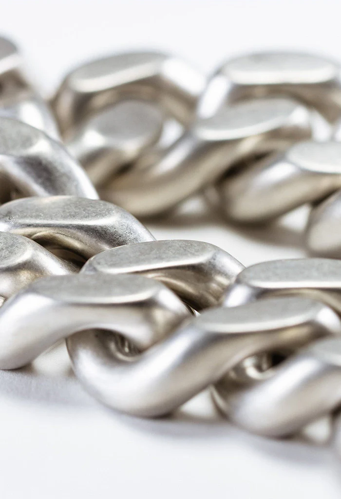 Flat Chain Necklace - Silver Vintage - Image 3