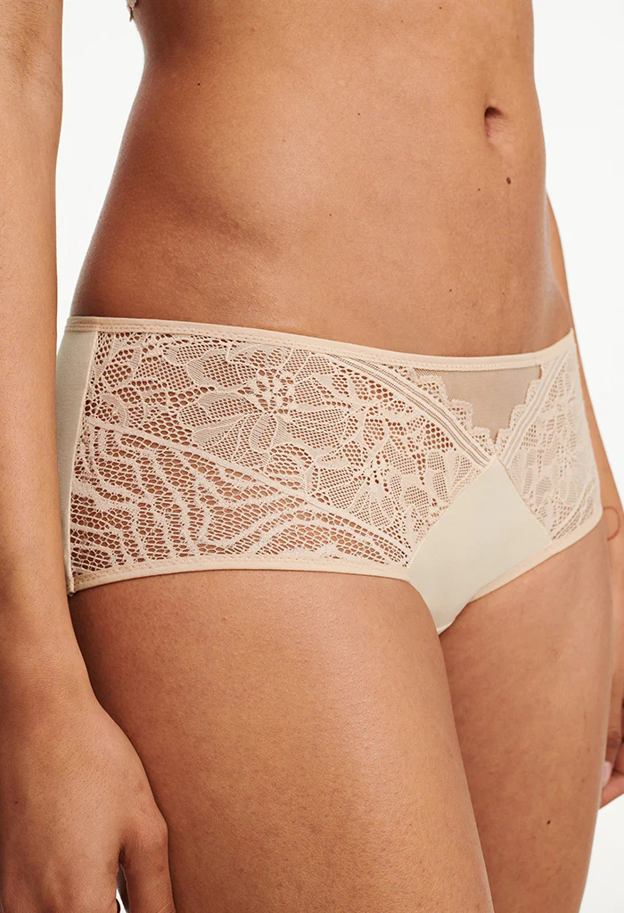 Floral Touch Covering Shorty - Golden Beige - Image 3