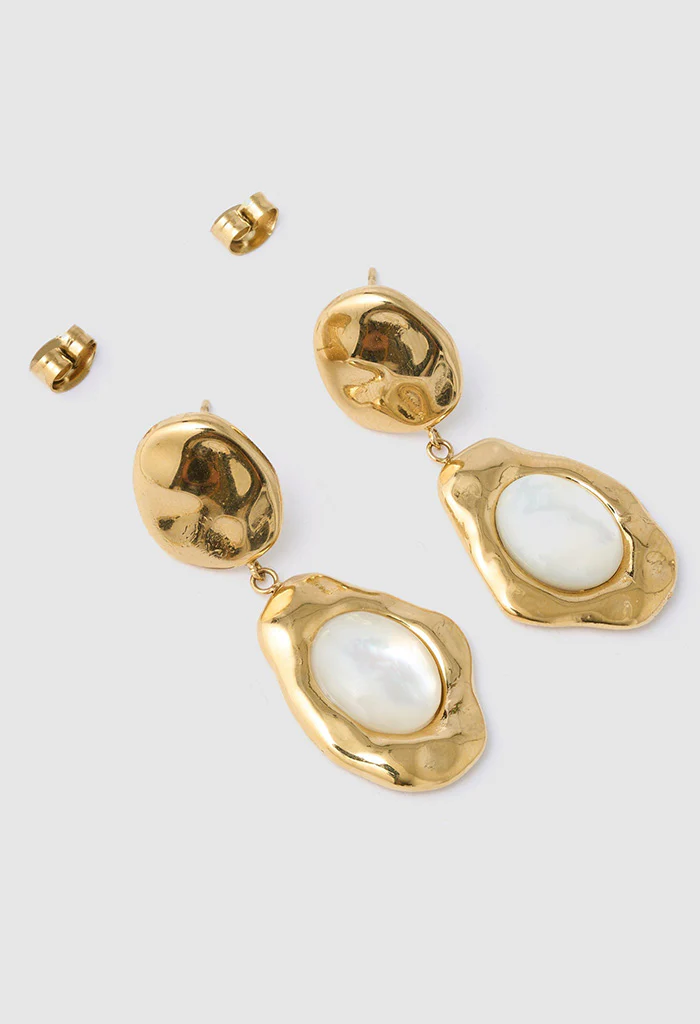 Florentine Mother of Pearl Earrings - Image 5
