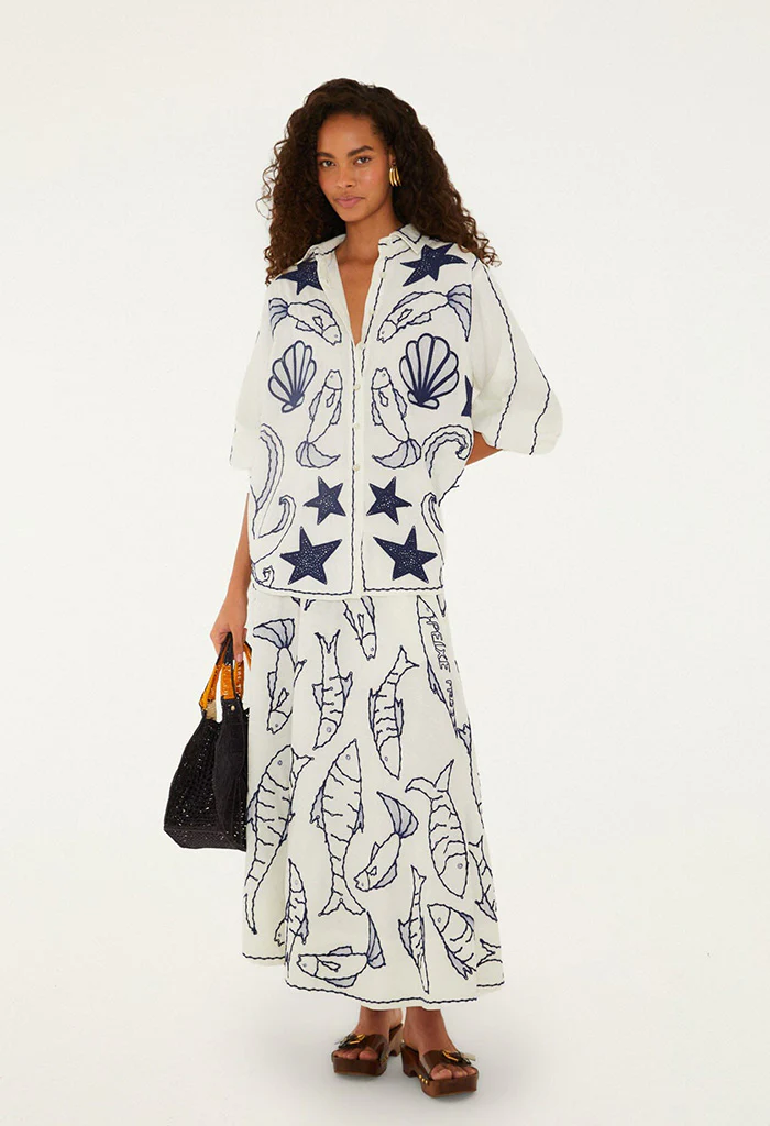 Fresh Fish Midi Skirt - Off White - Image 5