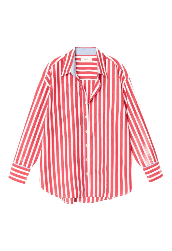 Gillian Shirt - Scarlet Stripe