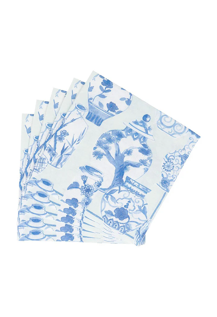 Glazed Porcelain Celadon Paper Linen Luncheon Napkins - Image 2