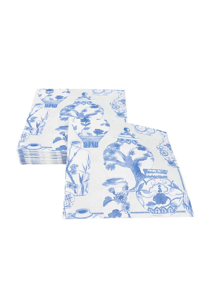 Glazed Porcelain Celadon Paper Linen Luncheon Napkins - Image 3