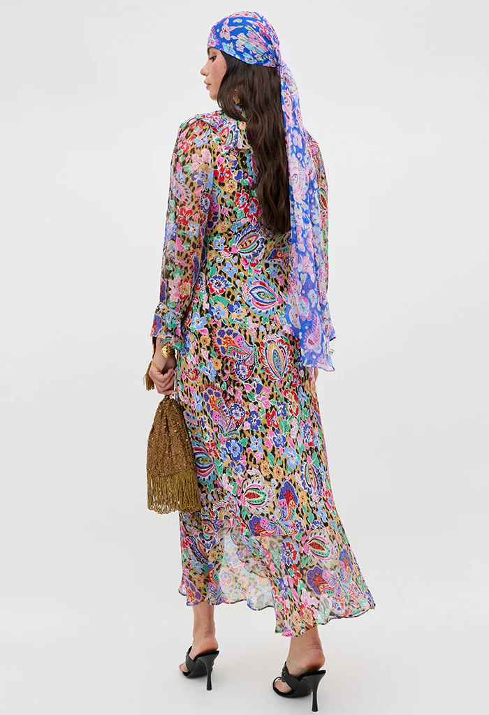Gracye Dress Cara Floral Leopard Brown - Image 6
