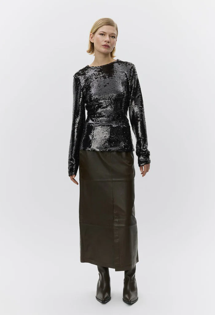 Halleck Sequins Top - Wren - Image 2