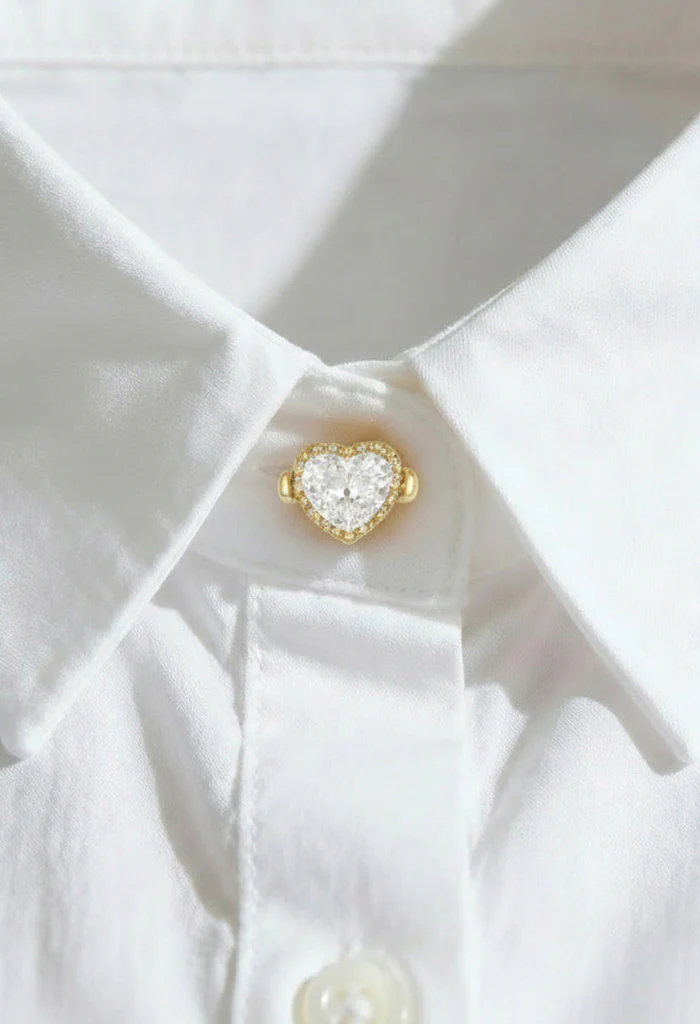 Heart Jewelry Buttons - Gold - Image 2