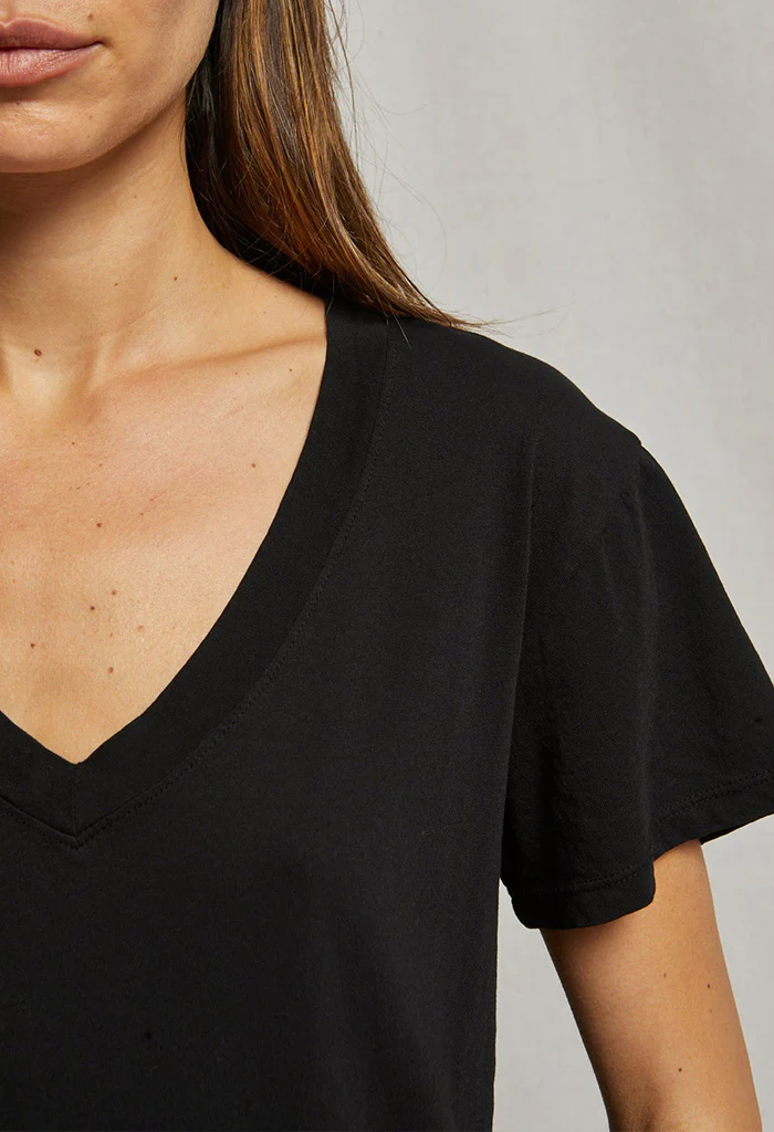 Hendrix Basic V-Neck - True Black - Image 4